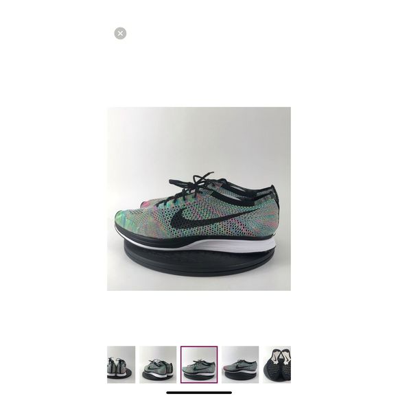 Nike Flyknit Racer Multicolor 2.0 Running Shoes 526628-304 Men’s Size 13 - Picture 8 of 12